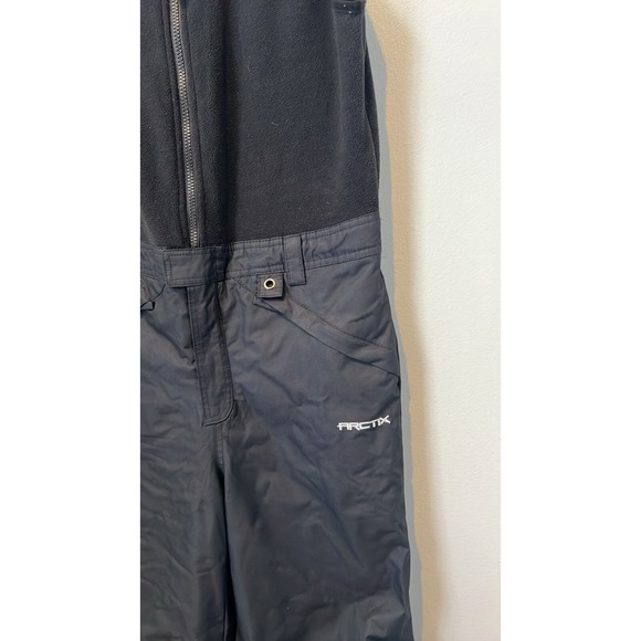 Arctix Kids Snowpants Fleece Top Bib Overalls Snow Pants Adjustable Black XL - Picture 2 of 16